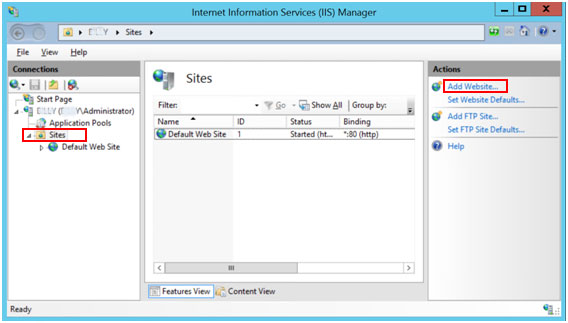 sites and then add website
